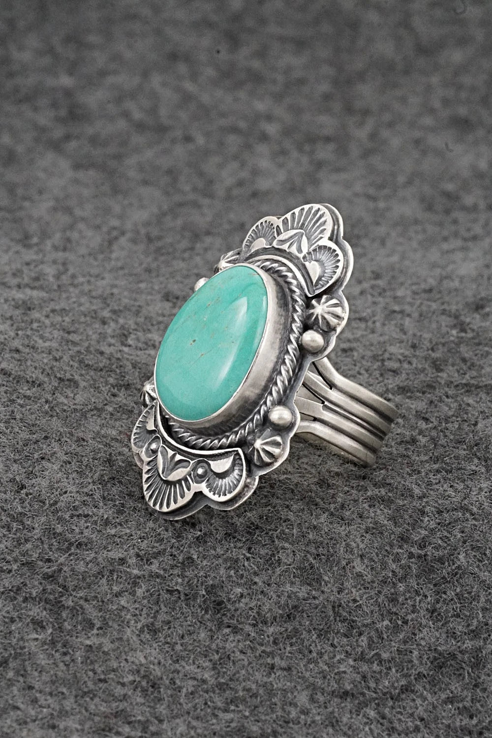 Turquoise & Sterling Silver Ring - Randy Boyd - Size 8.5