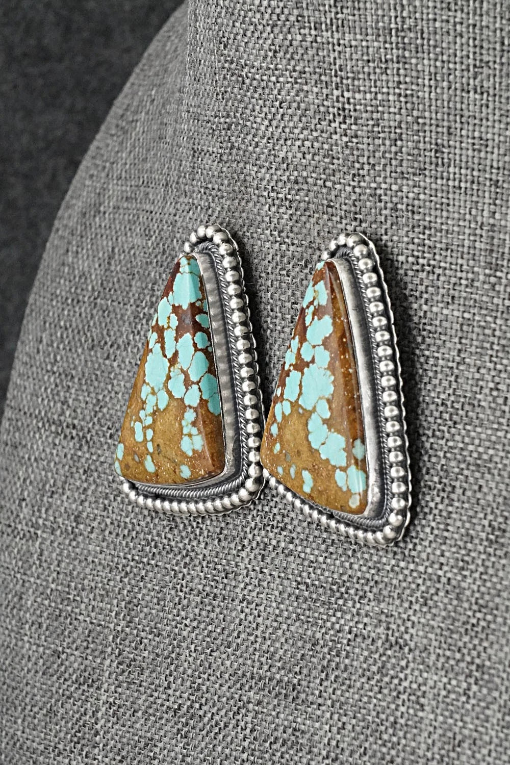 Turquoise & Sterling Silver Necklace and Earrings Set - Darrin Livingston