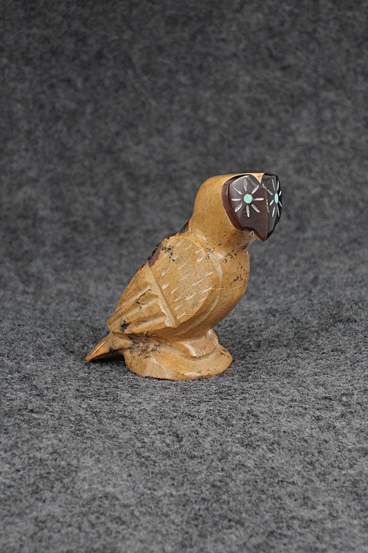 Owl Zuni Fetish Carving - Enrike Leekya