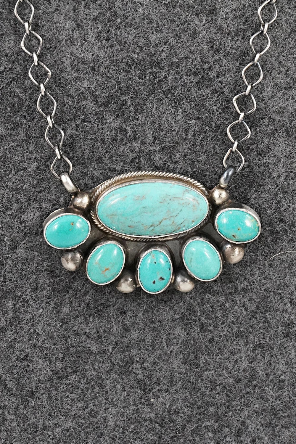 Turquoise & Sterling Silver Necklace - Kathleen Livingston