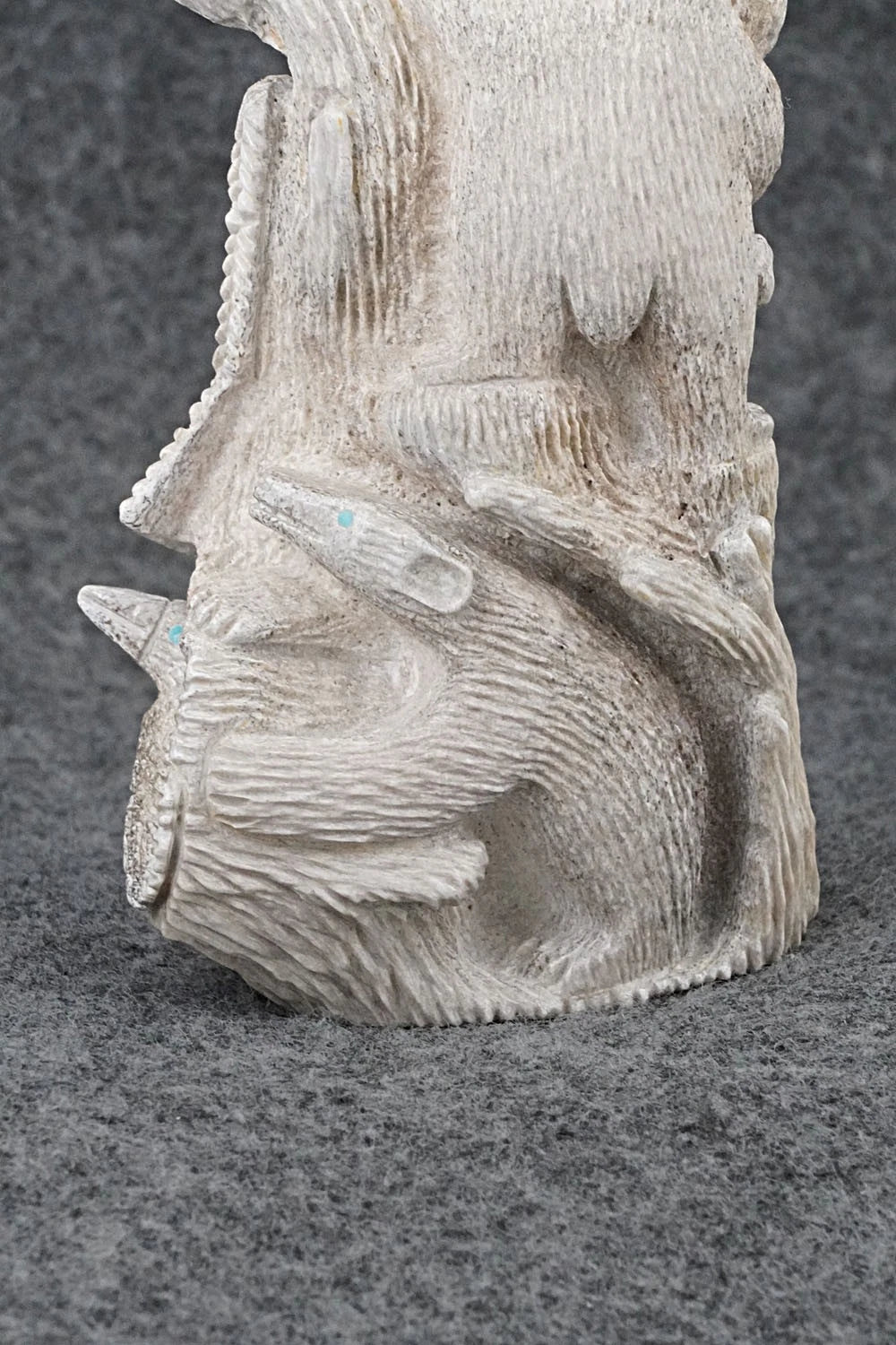 Bears and Eagle Zuni Fetish Carving - Destry Siutza