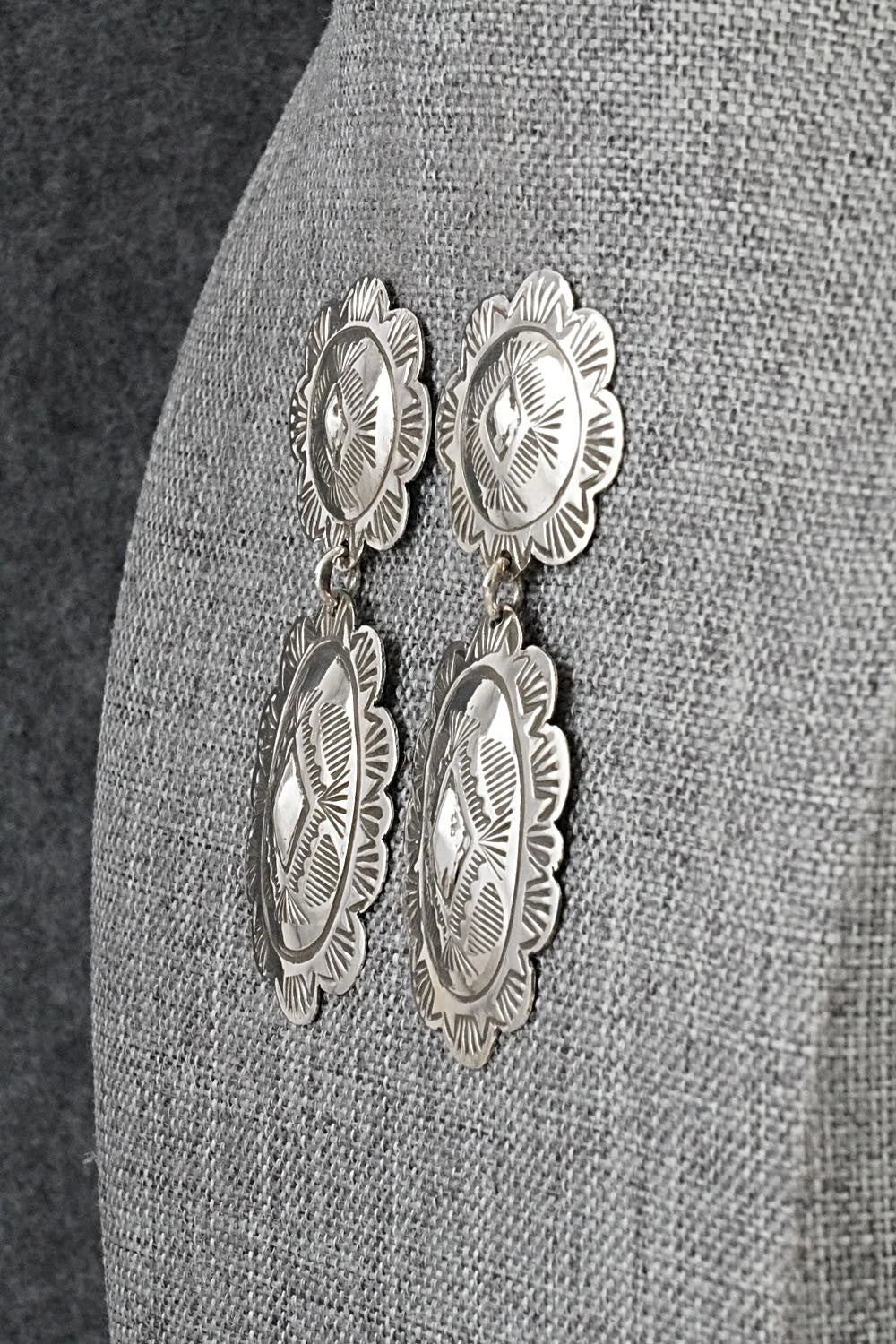 Sterling Silver Earrings - Bertha Begay