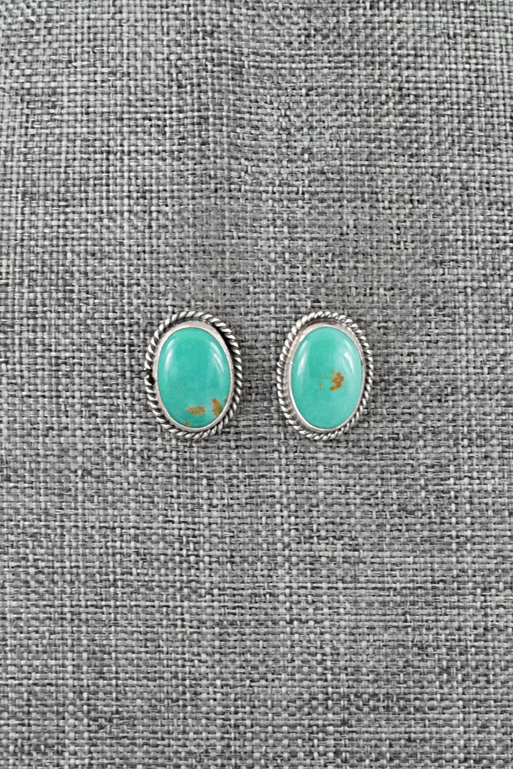 Turquoise & Sterling Silver Earrings - Rosemary Saunders