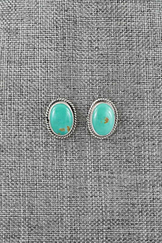 Turquoise & Sterling Silver Earrings - Rosemary Saunders