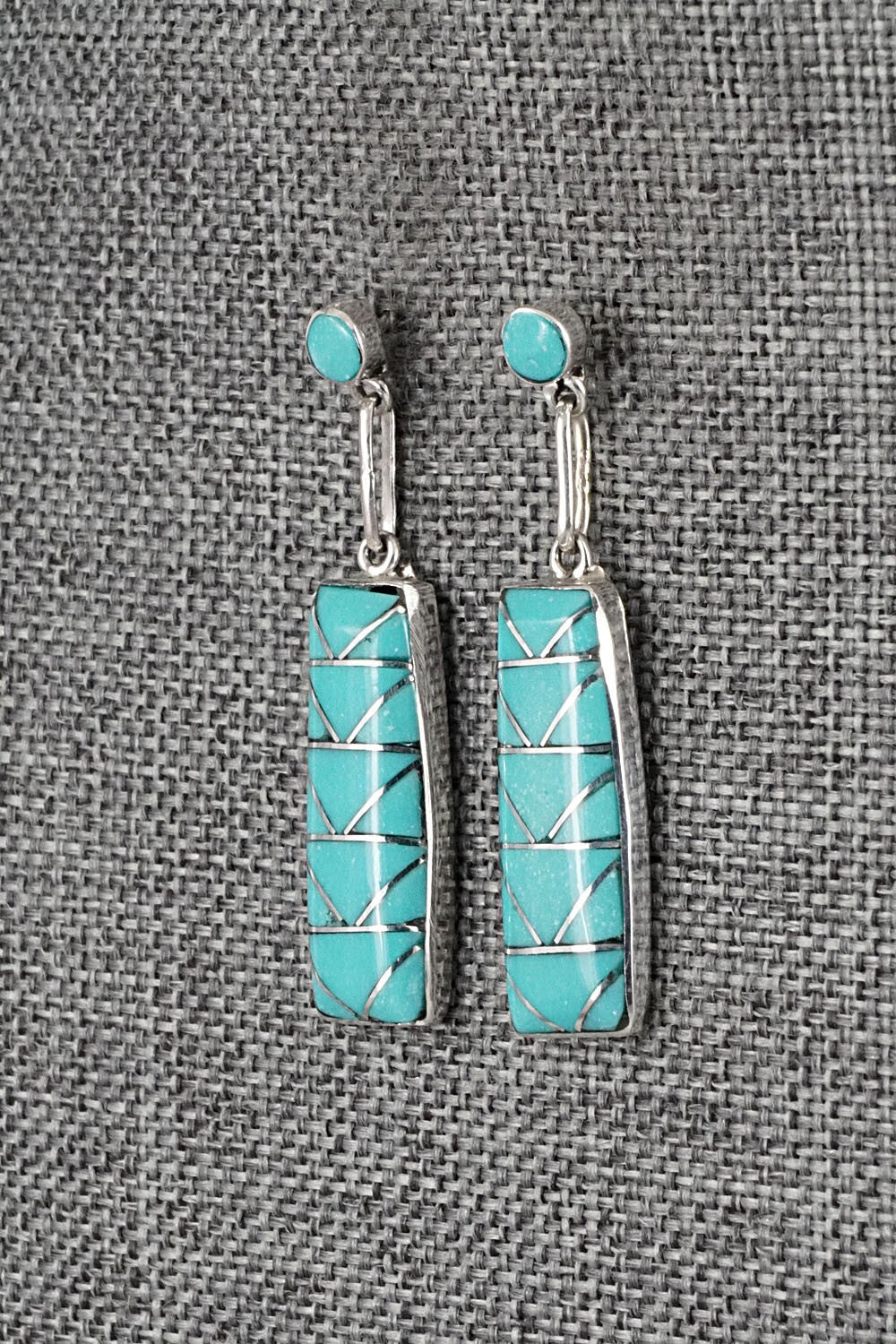 Turquoise & Sterling Silver Earrings - Phyllis Lucio