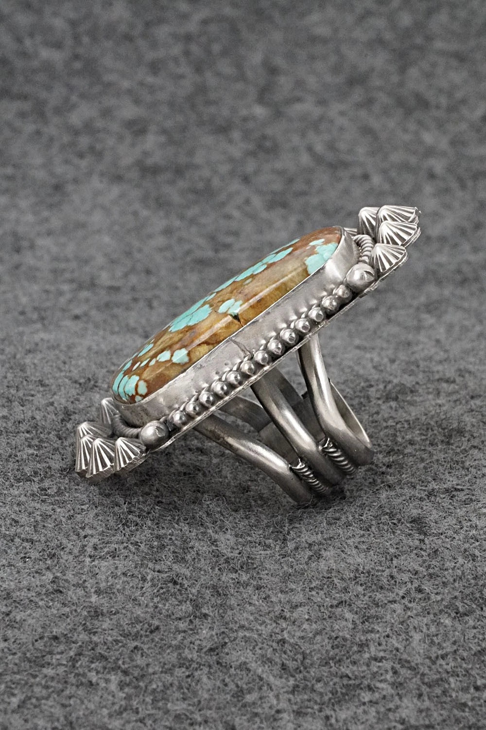 Turquoise & Sterling Silver Ring - Michael Calladitto - Size 8