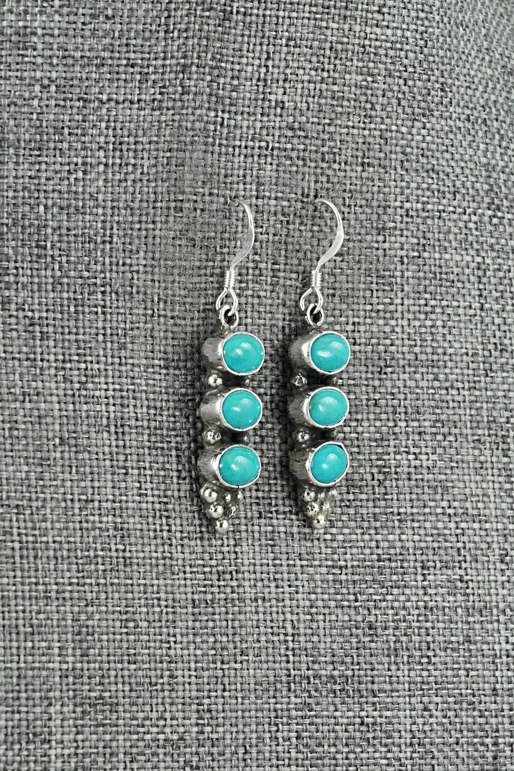 Turquoise & Sterling Silver Earrings - Gary Shorty