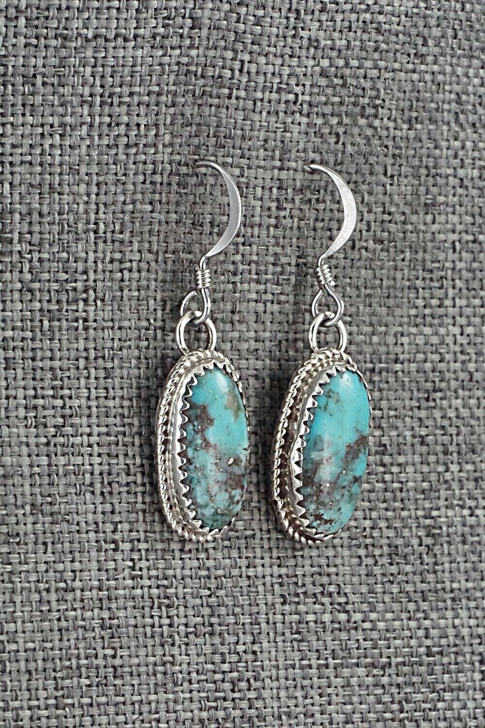 Turquoise & Sterling Silver Earrings - Ernest Hawthorne