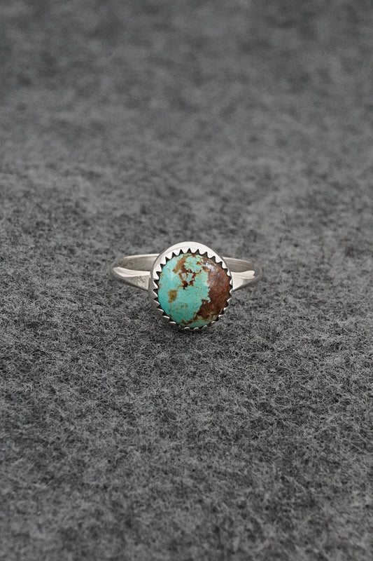Turquoise & Sterling Silver Ring - Darius Arviso - Size 8