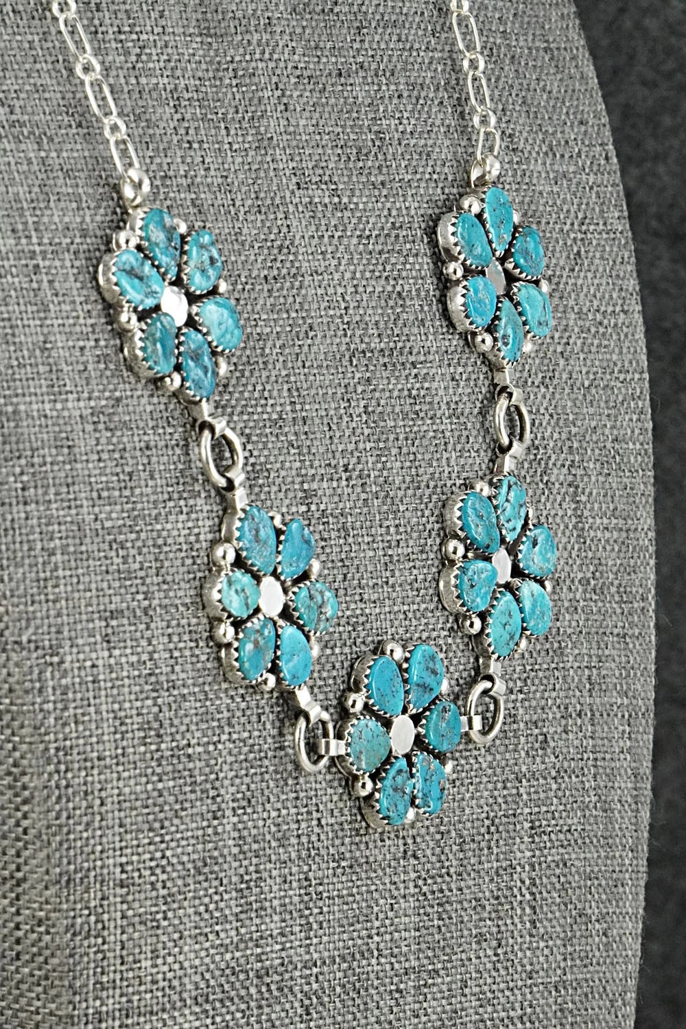 Turquoise & Sterling Silver Necklace - Anthony Brown
