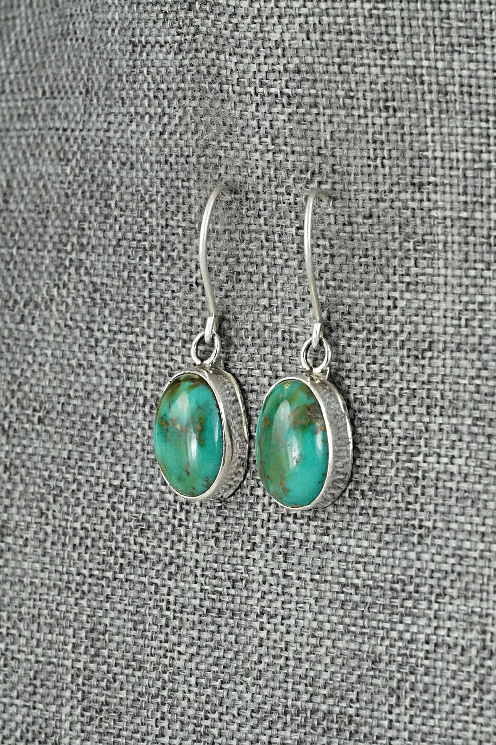 Turquoise & Sterling Silver Earrings - Rosemary Saunders