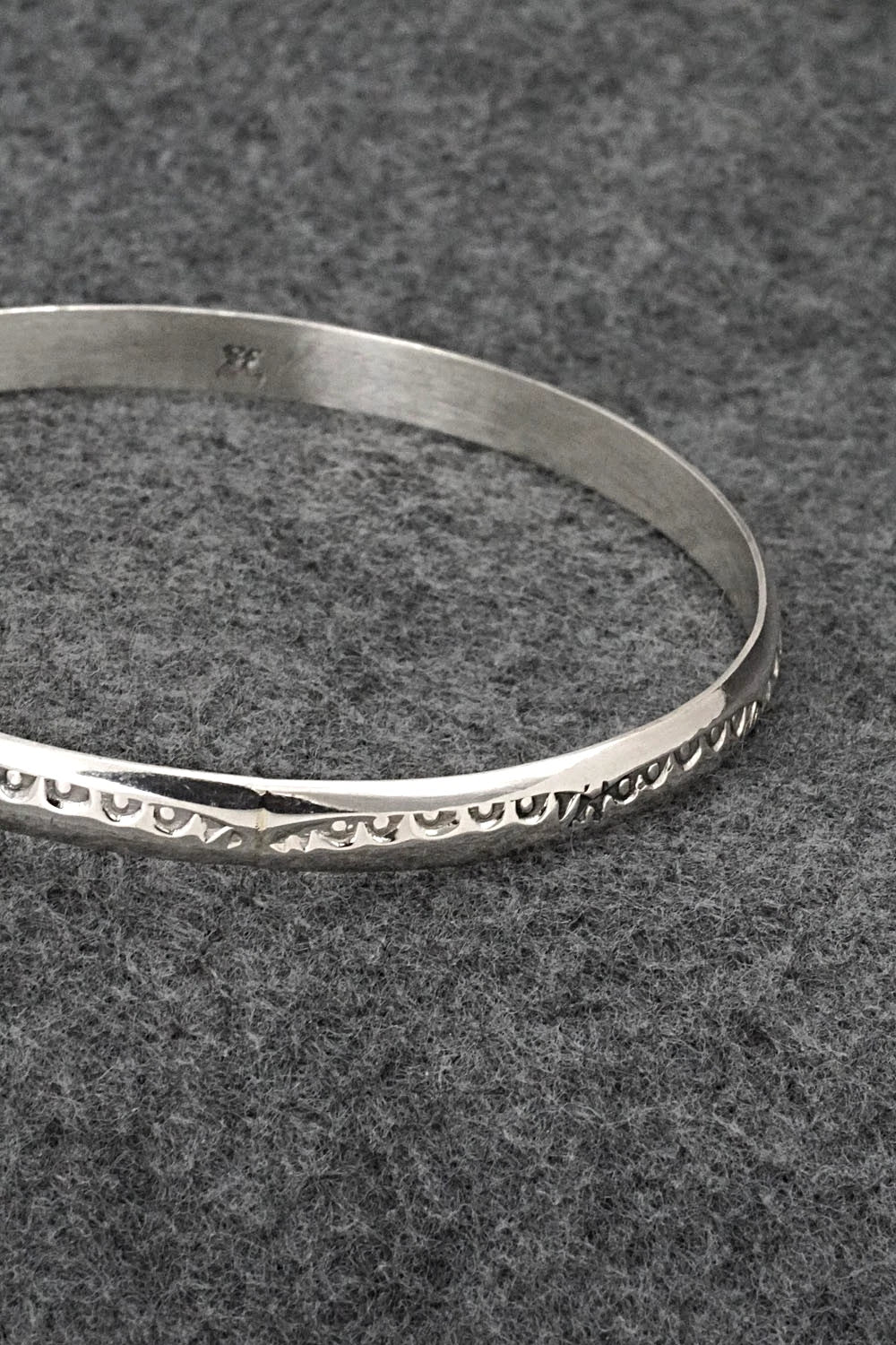 Sterling Silver Bangle Bracelet - Elaine Tahe