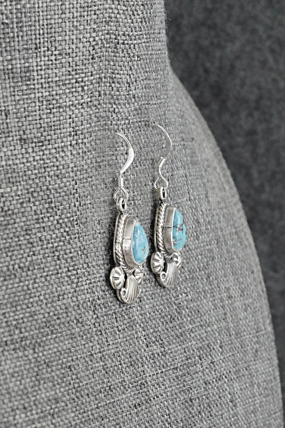 Turquoise & Sterling Silver Earrings - Verley Betone