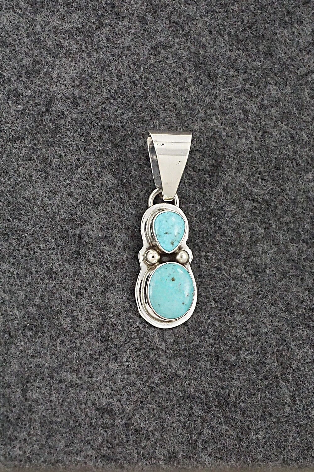 Turquoise & Sterling Silver Pendant - Kathleen Livingston