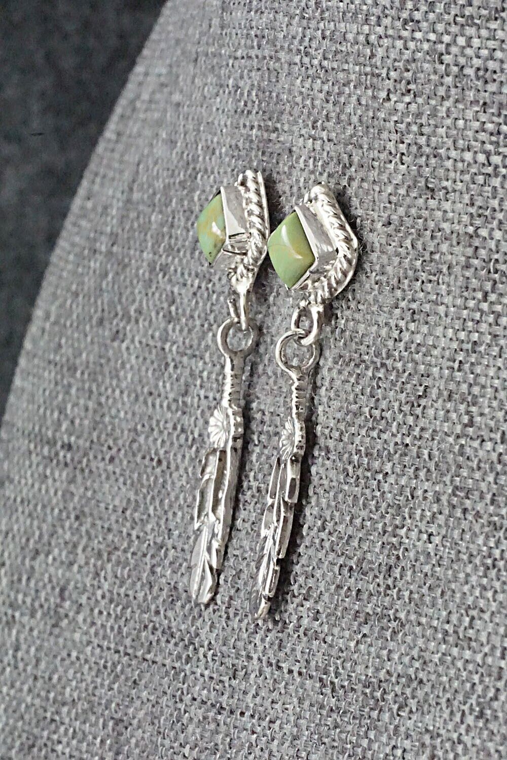 Turquoise & Sterling Silver Earrings - Anissa Martinez