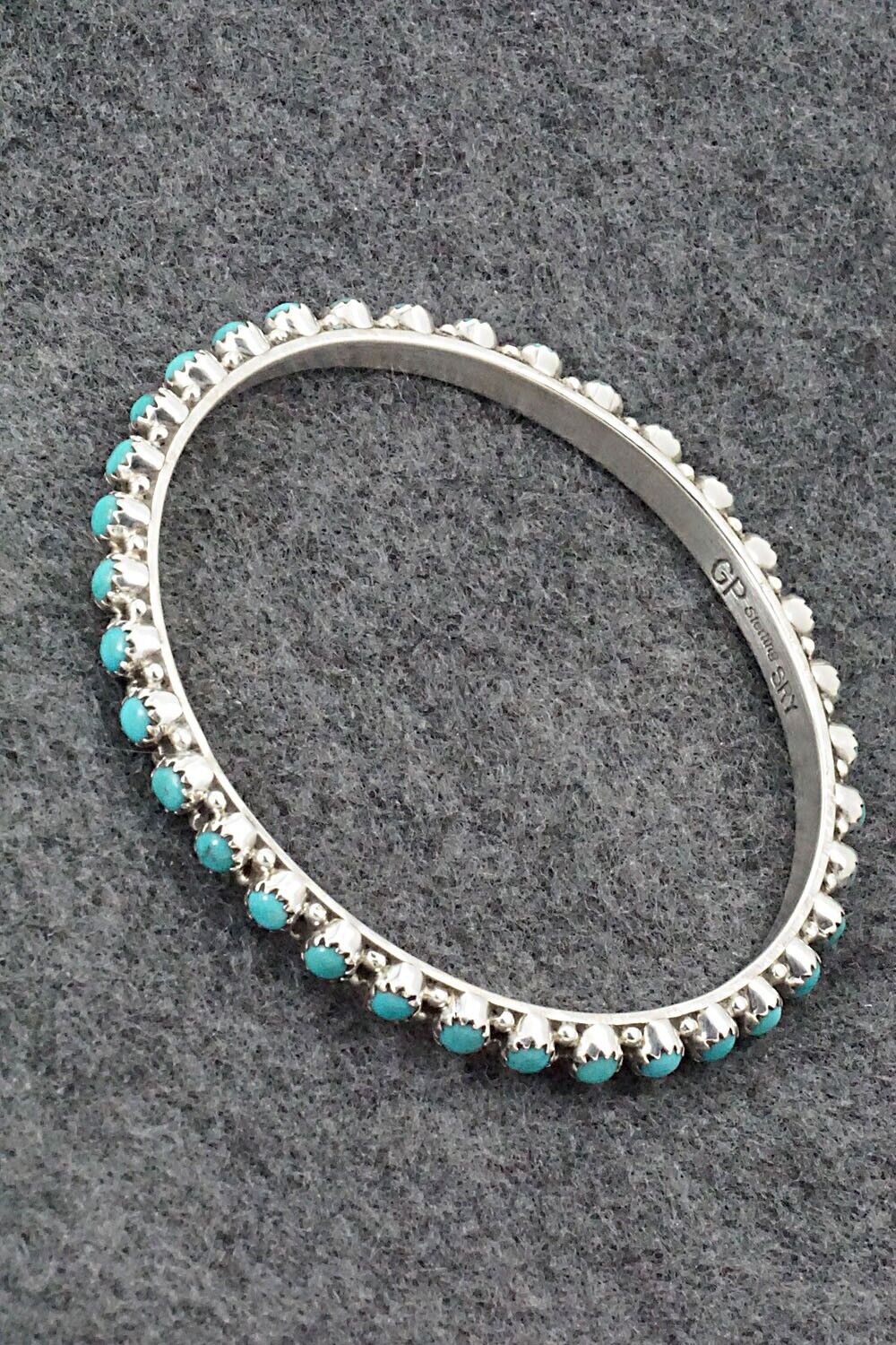 Turquoise & Sterling Silver Bangle - Gaynell Parker