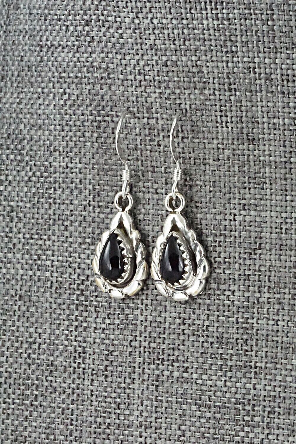 Onyx & Sterling Silver Earrings - Annie Spencer