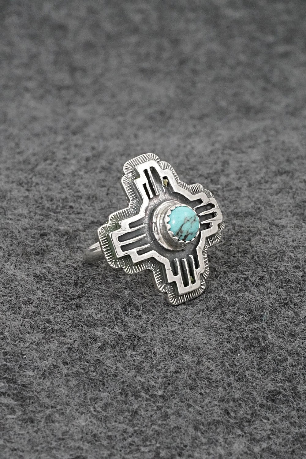 Turquoise and Sterling Silver Ring - Letricia Largo - Size 6.5