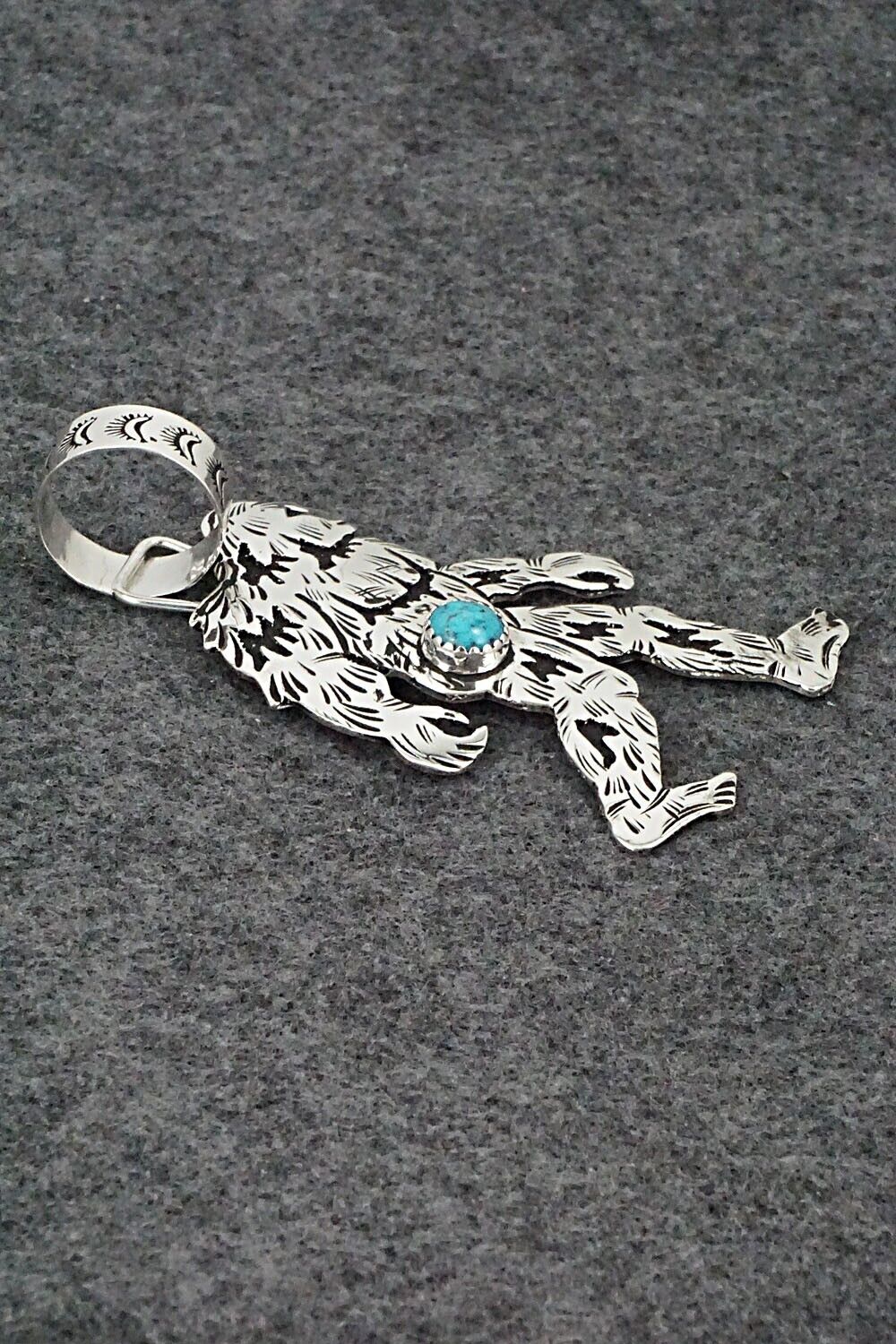 Turquoise & Sterling Silver Pendant - Richard Singer