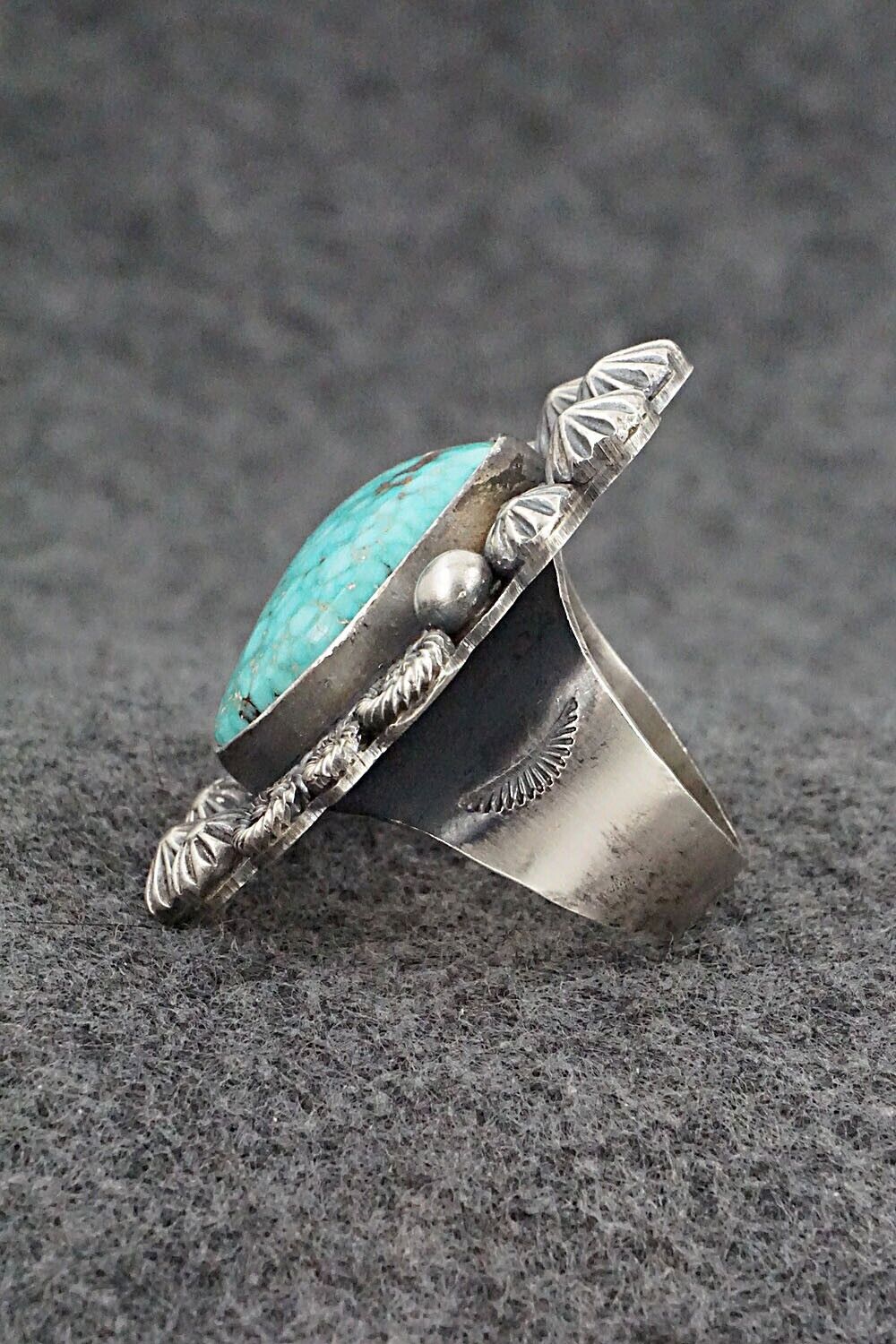 Turquoise & Sterling Silver Ring - Rosita Calladitto - Size 9