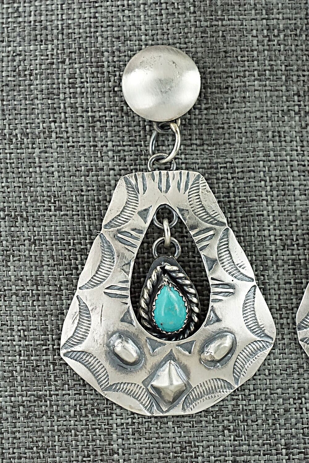 Turquoise & Sterling Silver Earrings - Gabrielle Yazzie