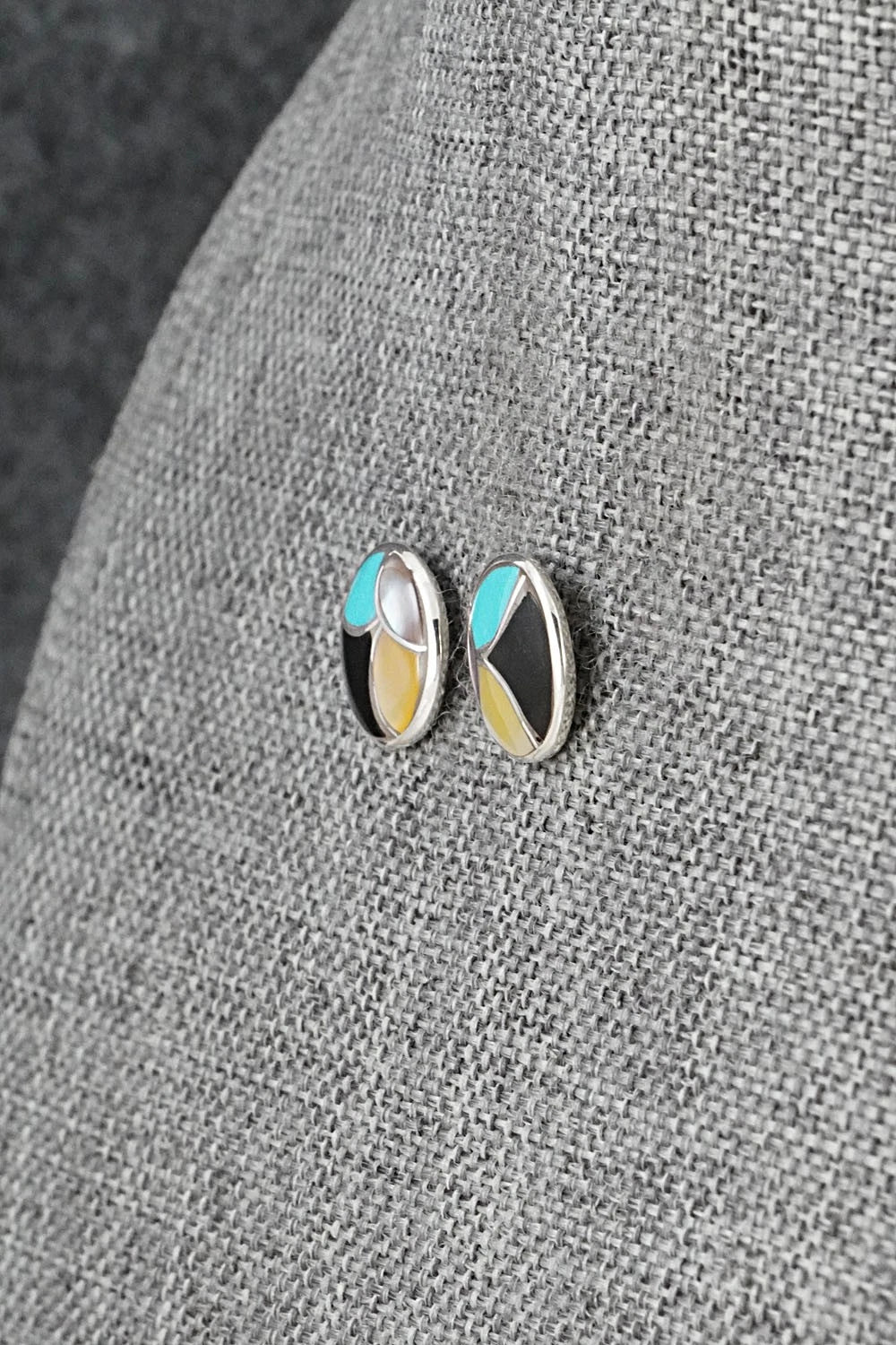Multi-Stone & Sterling Silver Earrings - Orena Leekya