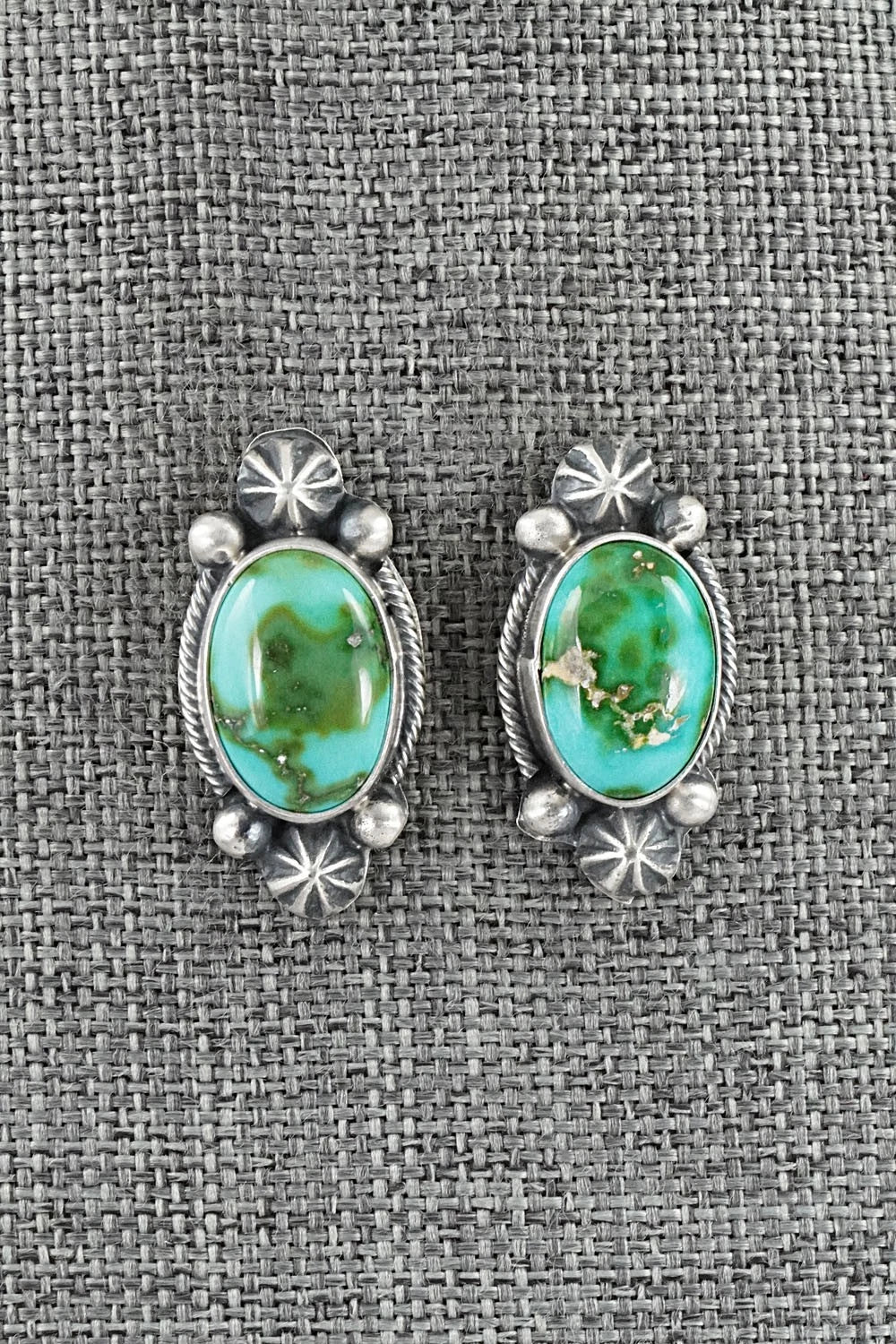 Turquoise & Sterling Silver Squash Blossom Set - Bob Becenti