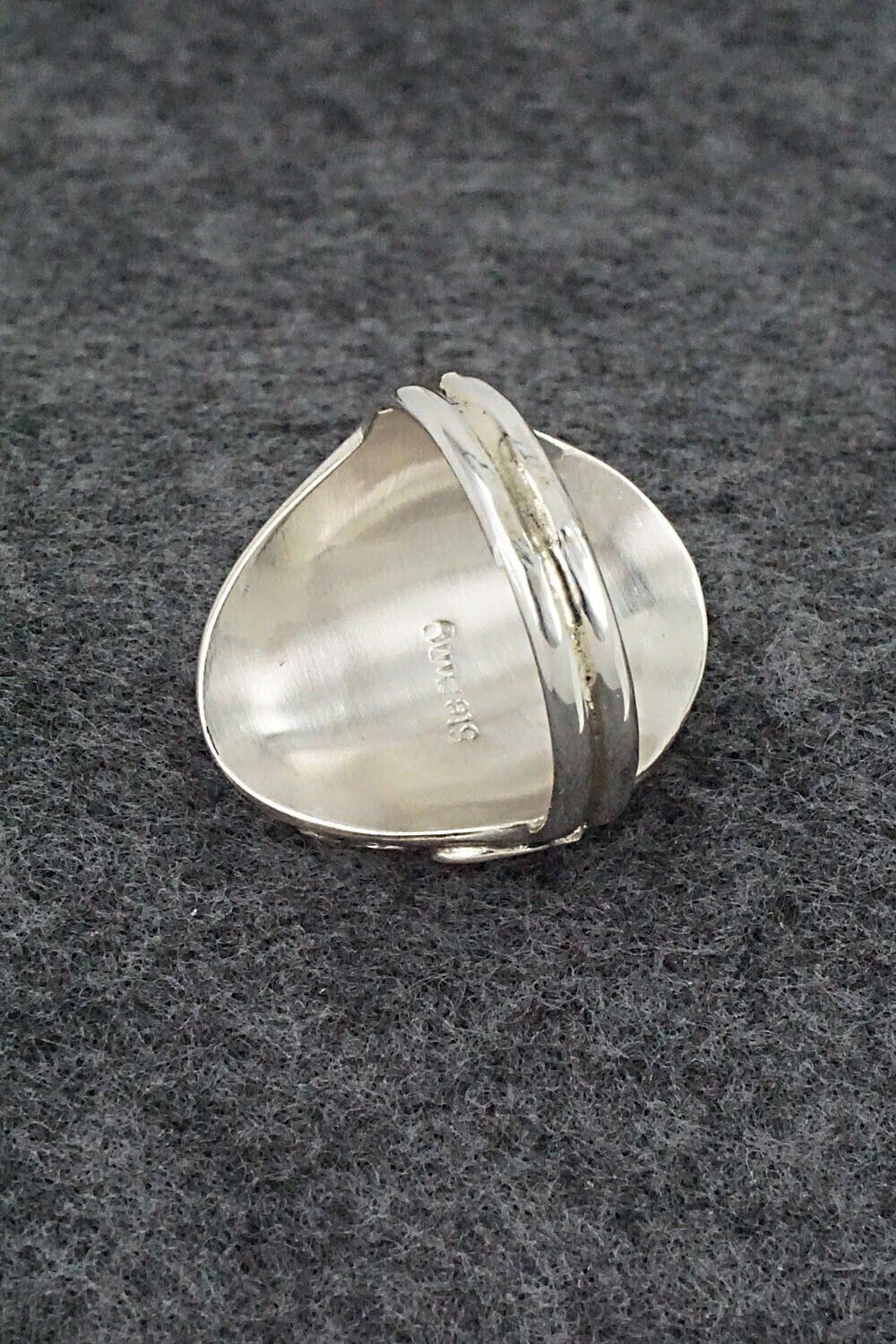 Turquoise & Sterling Silver Ring - Lorena Brown - Size 11.75