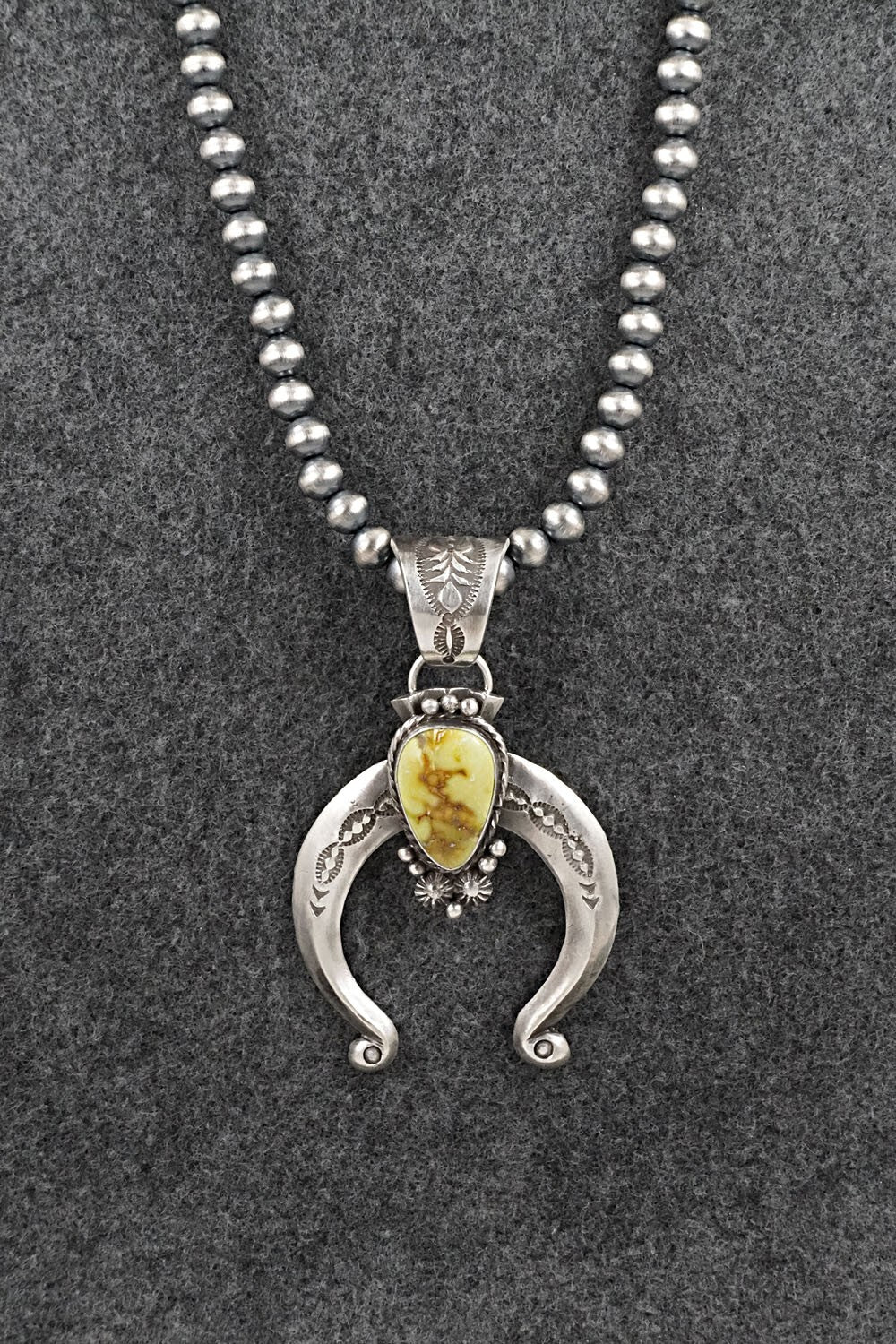 Variscite & Sterling Silver Necklace - Samuel Yellowhair