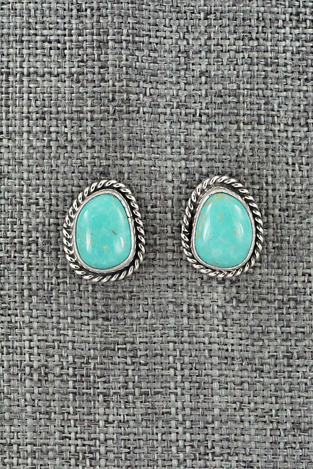 Turquoise & Sterling Silver Earrings - Marco Begaye