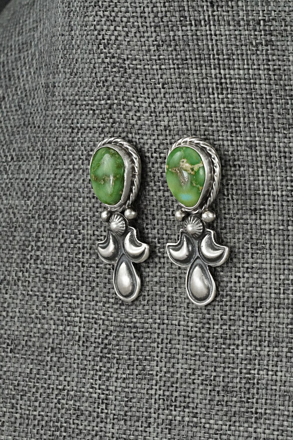 Turquoise & Sterling Silver Mini Squash Blossom Set - Adrienne Gordon