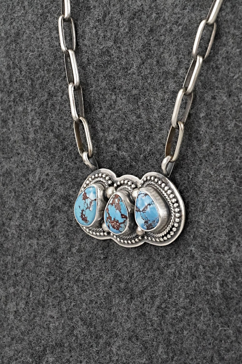 Turquoise & Sterling Silver Necklace - Kathleen Livingston
