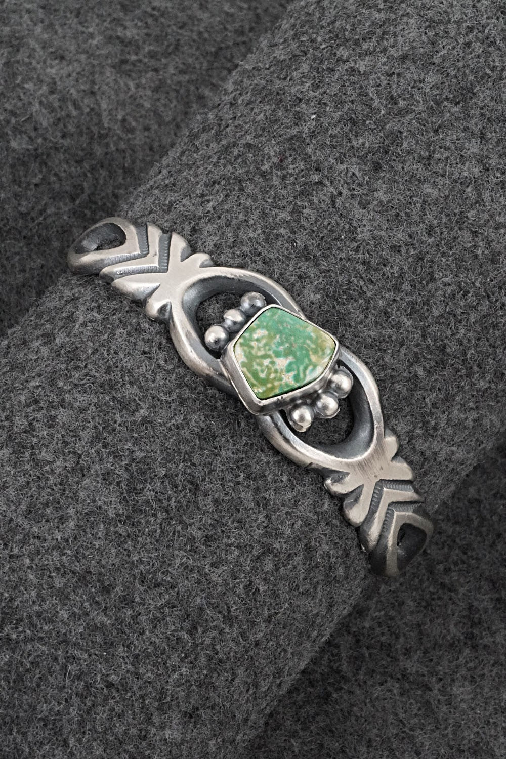 Turquoise & Sterling Silver Bracelet - Harrison Bitsue