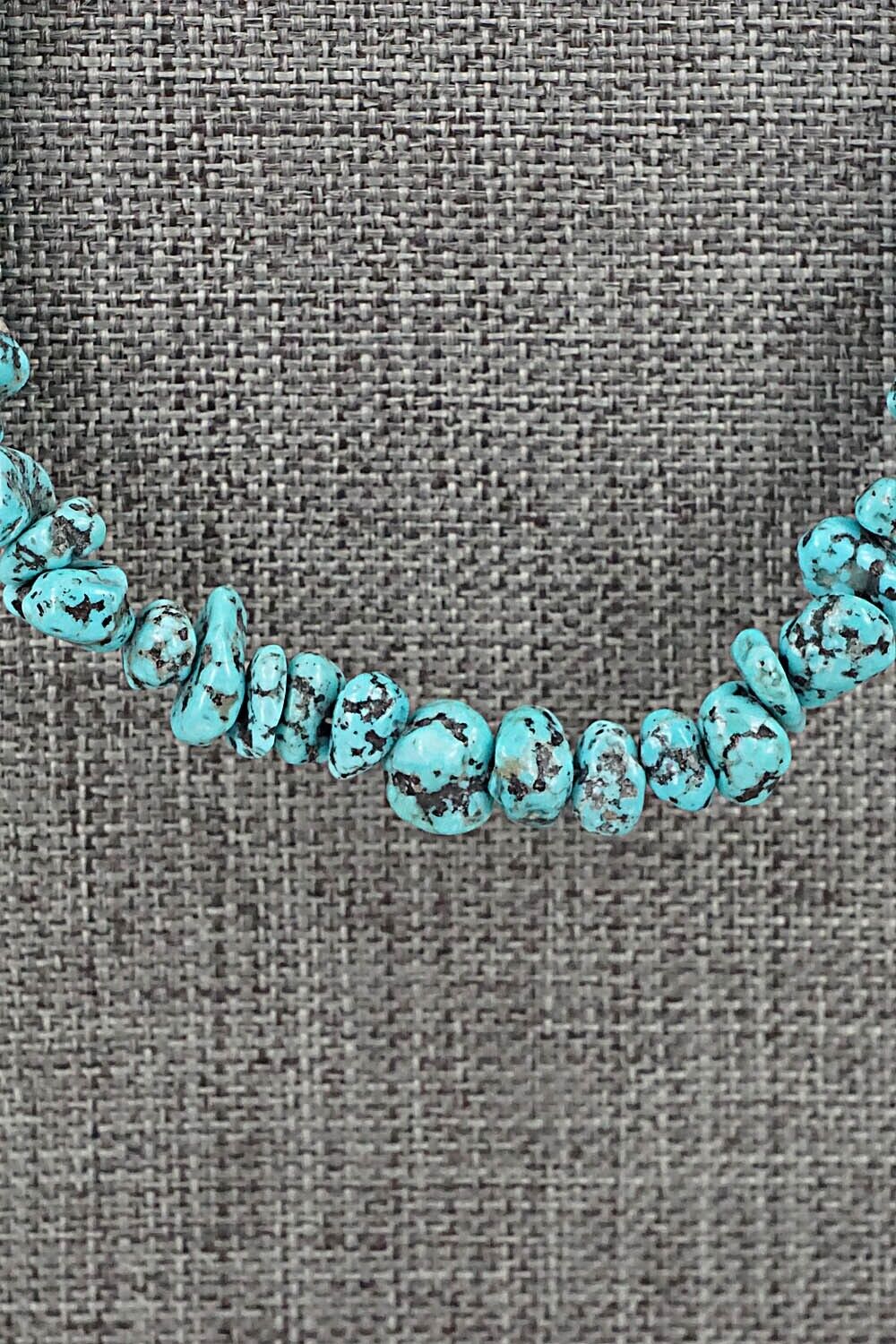 Turquoise & Sterling Silver Necklace 22" - Louise Joe