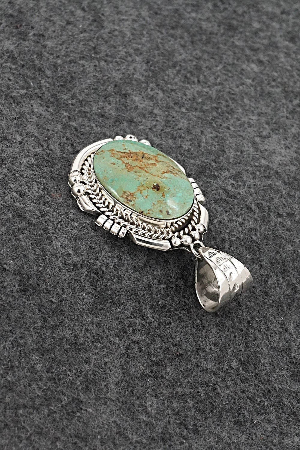 Turquoise & Sterling Silver Pendant - Charlene Yazzie