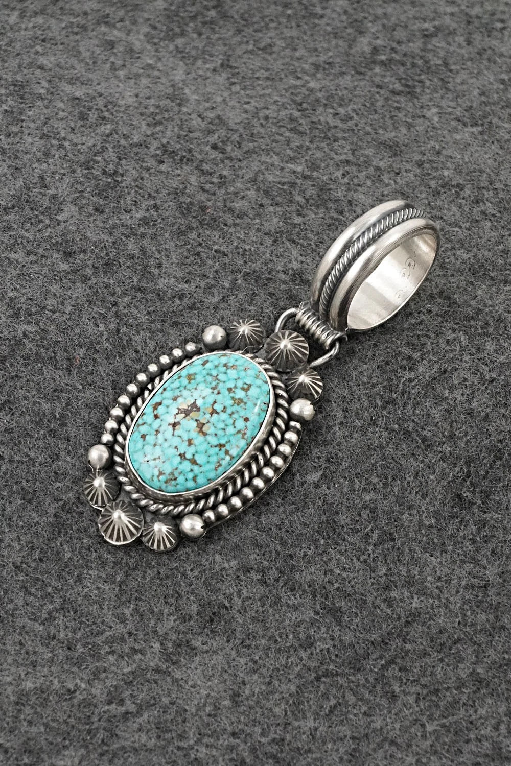 Turquoise & Sterling Silver Pendant - Michael Calladitto
