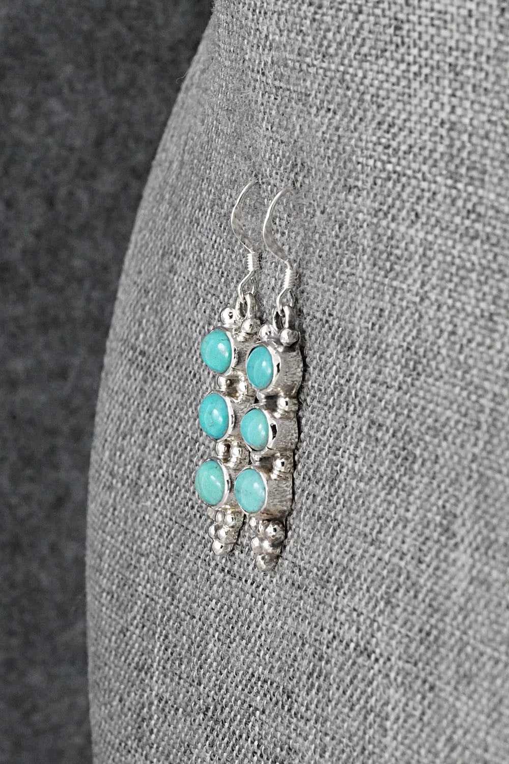 Turquoise & Sterling Silver Earrings - Gary Shorty