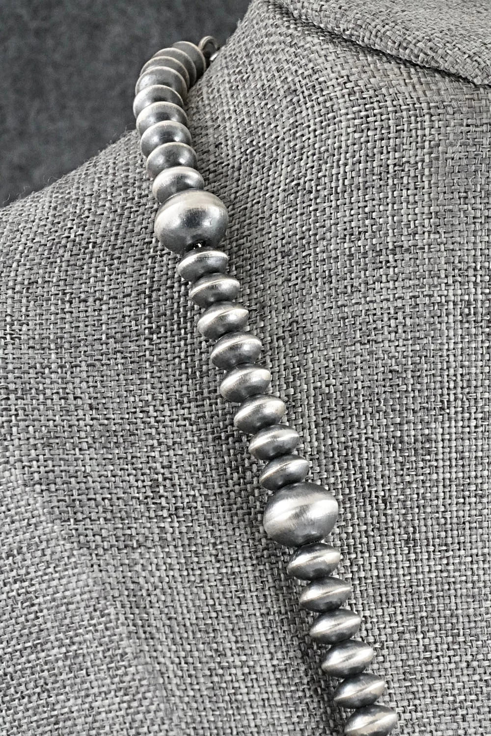Sterling Silver Navajo Pearl Necklace 22" - Crystal Haley