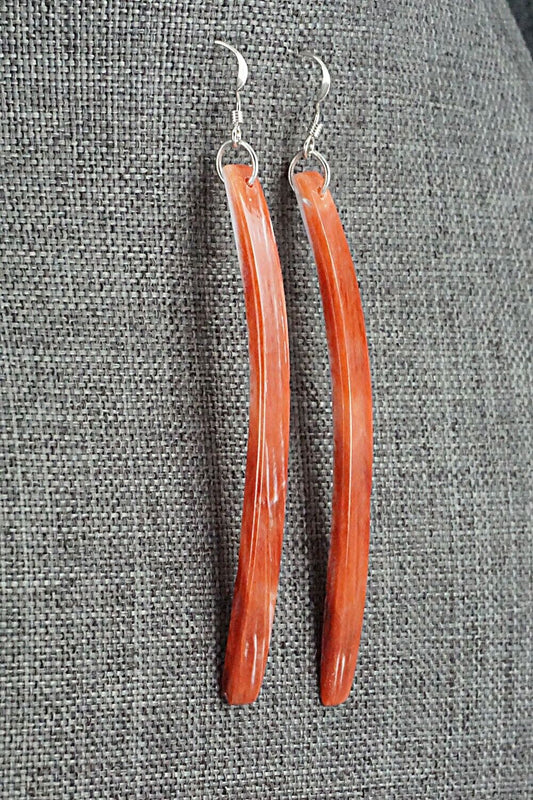 Spiny Oyster & Sterling Silver Earrings - Jesus Espino