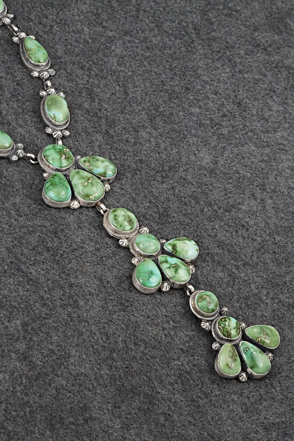 Turquoise & Sterling Silver Necklace and Earrings Set - Darrin Livingston