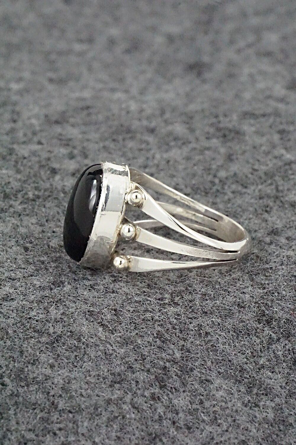 Onyx & Sterling Silver Ring - Paige Gordon - Size 8.5
