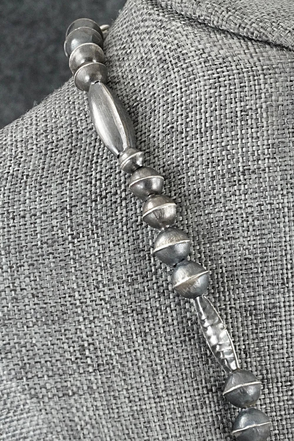 Sterling Silver Navajo Pearl Necklace 26" - Vintage