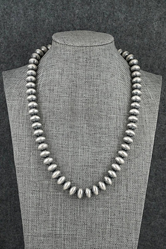 Sterling Silver Navajo Pearl Necklace 18" - Bryannen Halwood