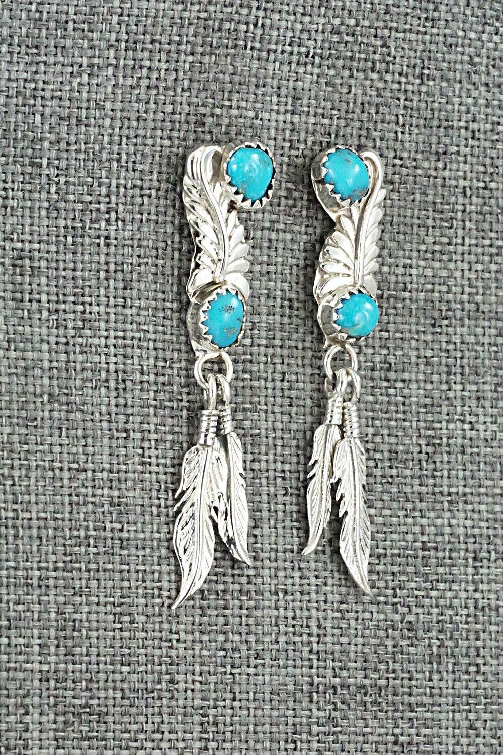 Turquoise & Sterling Silver Earrings - Adelarae Yazzie