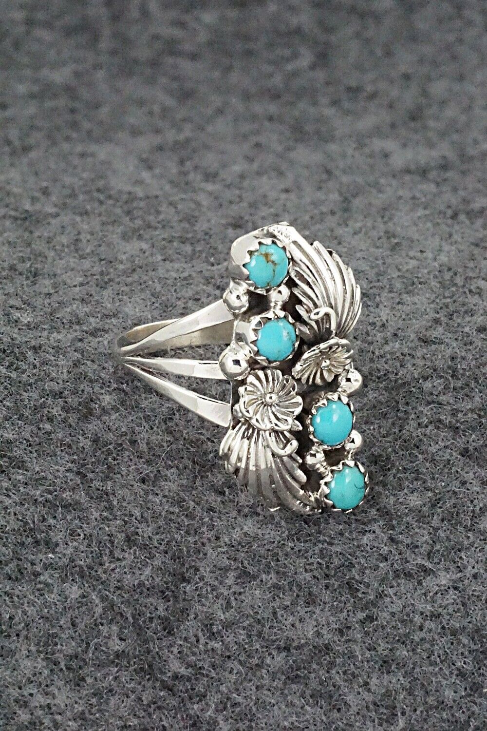 Turquoise & Sterling Silver Ring - Alice Rose Saunders - Size 8.25