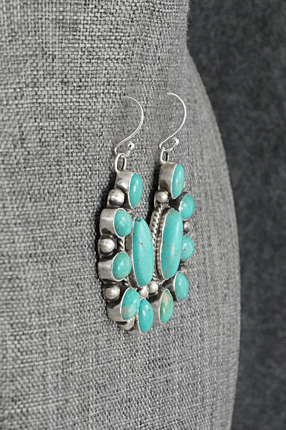 Turquoise & Sterling Silver Earrings - Kathleen Livingston