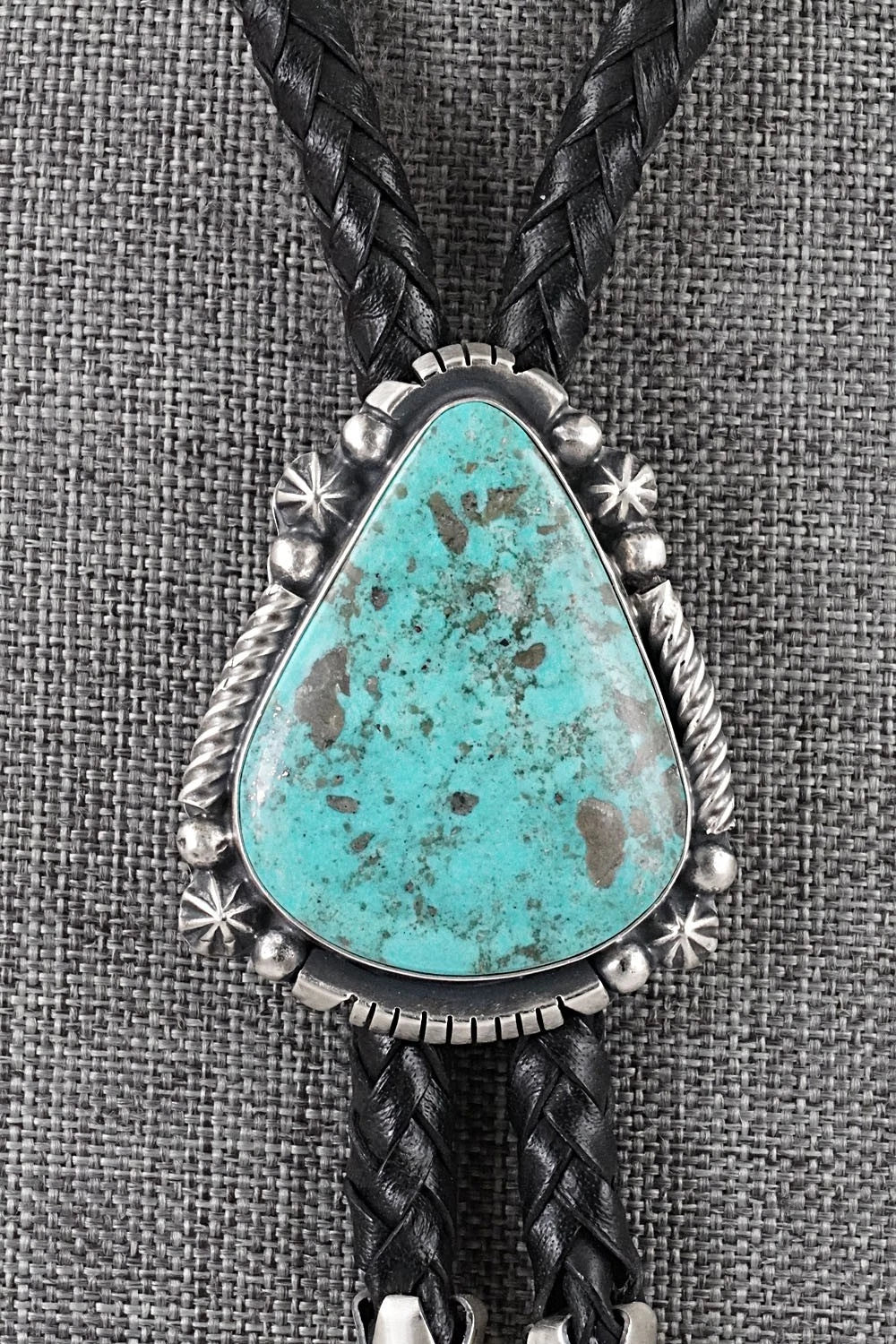 Turquoise & Sterling Silver Bolo Tie - Bob Becenti