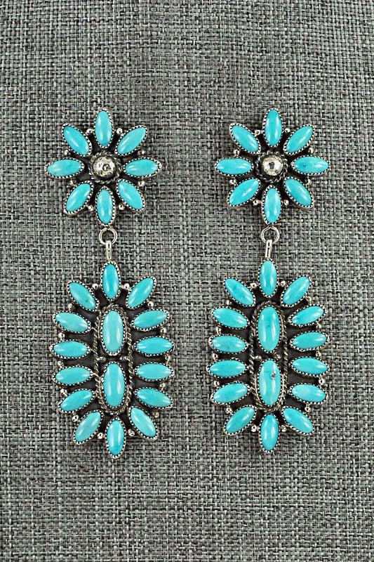Turquoise & Sterling Silver Earrings - Anthony Skeets
