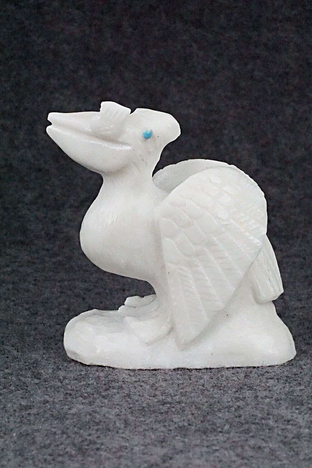 Pelican Zuni Fetish Carving - Derrick Kaamasee
