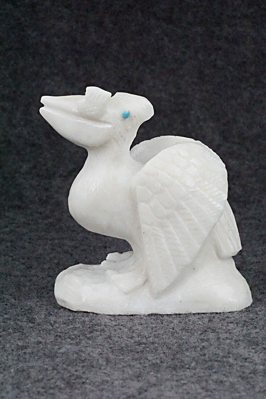 Pelican Zuni Fetish Carving - Derrick Kaamasee